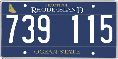 RI license plate 739115