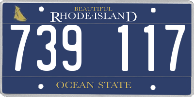 RI license plate 739117