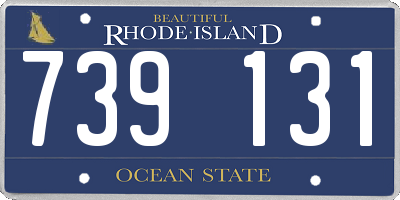 RI license plate 739131