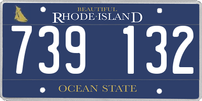 RI license plate 739132
