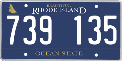 RI license plate 739135