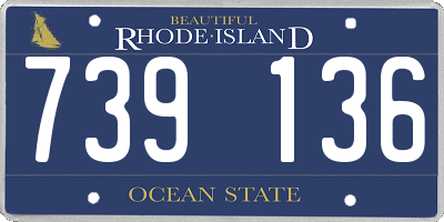 RI license plate 739136