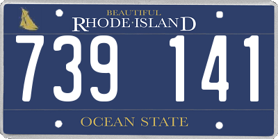 RI license plate 739141