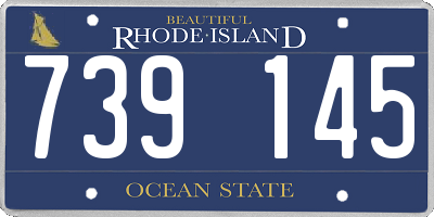RI license plate 739145