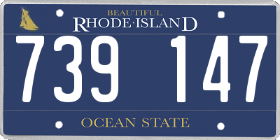 RI license plate 739147