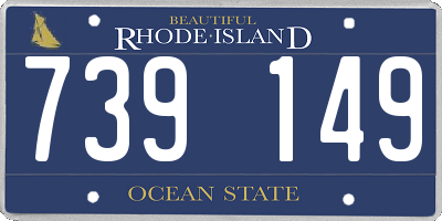 RI license plate 739149