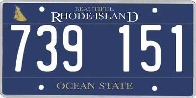 RI license plate 739151