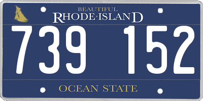 RI license plate 739152