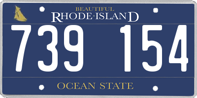 RI license plate 739154