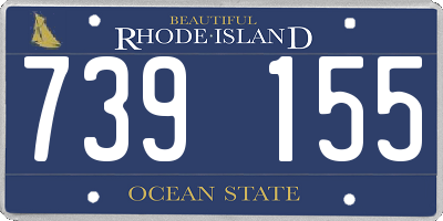RI license plate 739155