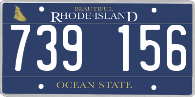 RI license plate 739156