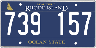 RI license plate 739157