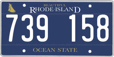 RI license plate 739158