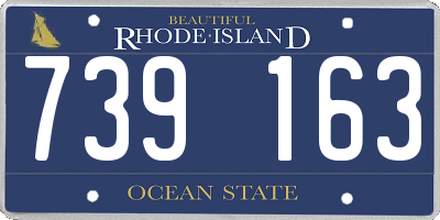 RI license plate 739163