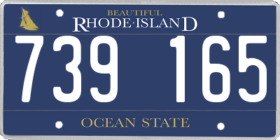 RI license plate 739165