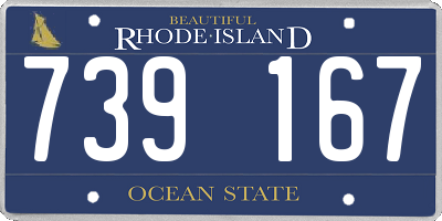 RI license plate 739167