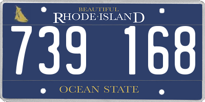RI license plate 739168