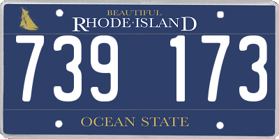 RI license plate 739173
