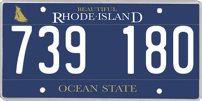 RI license plate 739180