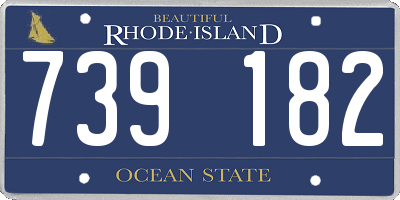 RI license plate 739182