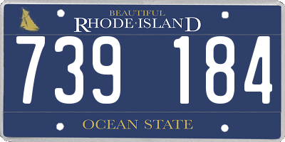 RI license plate 739184