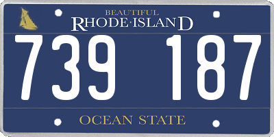 RI license plate 739187