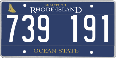 RI license plate 739191