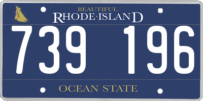 RI license plate 739196