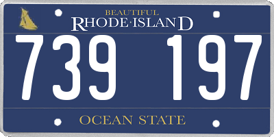 RI license plate 739197