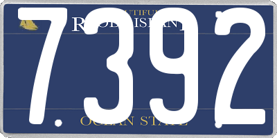RI license plate 7392
