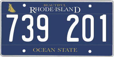RI license plate 739201