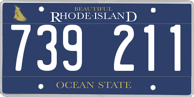 RI license plate 739211