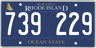 RI license plate 739229
