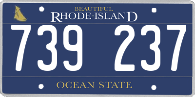RI license plate 739237