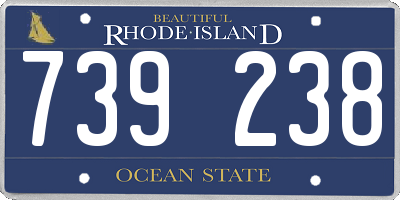 RI license plate 739238