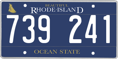 RI license plate 739241