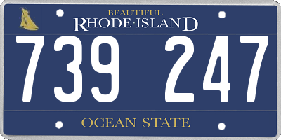 RI license plate 739247