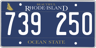 RI license plate 739250