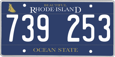 RI license plate 739253
