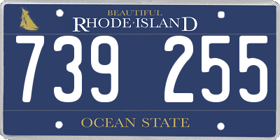 RI license plate 739255