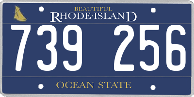 RI license plate 739256