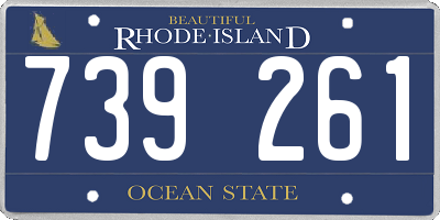 RI license plate 739261