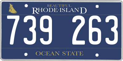 RI license plate 739263