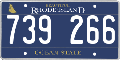 RI license plate 739266