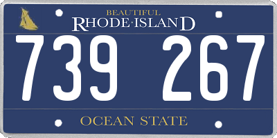 RI license plate 739267