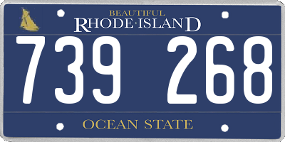 RI license plate 739268