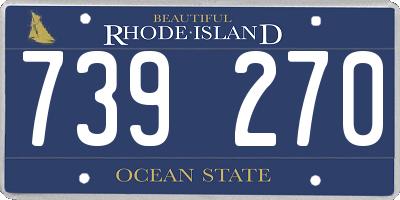 RI license plate 739270