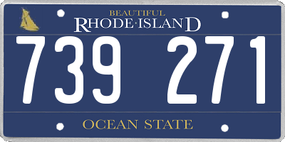 RI license plate 739271