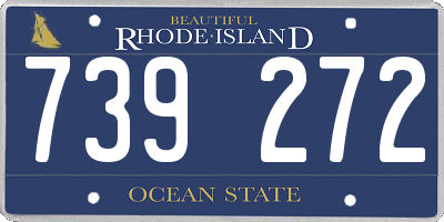 RI license plate 739272