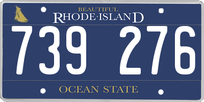 RI license plate 739276
